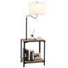 360¬∞ Rotatable Floor Lamp with End Table and USB Charging Ports