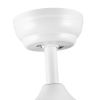 YUHAO 28 in. Integrated LED Kid's Room Matte White Ceiling Fans with Light Kit and Remote Control