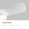 YUHAO 28 in. Integrated LED Kid's Room Matte White Ceiling Fans with Light Kit and Remote Control
