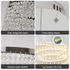 15.7-inch Fancy hanging ceiling lamps luxury modern pendant light crystal chandelier