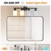 Modern 4-Light Vanity Bathroom Mirror Light, Frosted White Glass with Black Iron Frame, Contemporary Wall Sconce for Bedroom, Bathroom