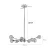 Modern Crystal Chandeliers, 9 Lights Chrome Chandelier for Living Room Bedroom, Dining Room Chandelier Over Table