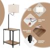 360¬∞ Rotatable Floor Lamp with End Table and USB Charging Ports