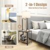 360¬∞ Rotatable Floor Lamp with End Table and USB Charging Ports
