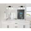Modern Bathroom Lighting with Clear Glass Shade, 3-Light Black Vanity Light Wall Mount Lamp for Bedroom Vanity Table Bathroom Dressing Table