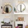 Modern Crystal Bathroom Vanity Light, 3-Light Golden Wall Sconce with Clear Glass Shade, Elegant Wall Mount Lighting for Bathroom, Powder Room