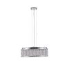 Modern Crystal Chandelier 18.9 Inches Aluminum+Iron Round Ceiling Light Flush Mount Ceiling Light Fixture for kitchen Island Dinning Bedrooms and Hall