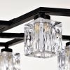 Matte Black Crystal Chandelier for Dining Room