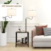 360¬∞ Rotatable Floor Lamp with End Table and USB Charging Ports