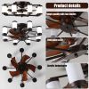 Ceiling Fan 21.7" with Dimmable Light DC Motor and 6 Speeds Reversible with Remote Control Flush Mount Low Profile Indoor with 5 Blade for Living Room
