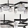 Matte Black Crystal Chandelier for Dining Room
