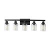 (Same as W1340P197622/L001010-B5) 5-Lights Farmhouse Vanity Lights Fixture Rustic Bathroom Light Fixture Bathroom Sconce (Without Bulbs)