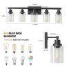 (Same as W1340P197622/L001010-B5) 5-Lights Farmhouse Vanity Lights Fixture Rustic Bathroom Light Fixture Bathroom Sconce (Without Bulbs)