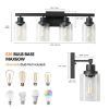 (Same as W1340P197620/L001010-B4) 4-Lights Farmhouse Vanity Lights Fixture Rustic Bathroom Light Fixture Bathroom Sconce (Without Bulbs)