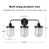 Wall Sconces Set of 3 with Clear Glass Shade,Modern Wall Sconce