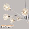 Modern Crystal Chandeliers, 9 Lights Chrome Chandelier for Living Room Bedroom, Dining Room Chandelier Over Table