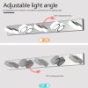 Modern 5-Light LED Vanity Light Fixture - Chrome Finish with Acrylic Light Shades - Energy-Efficient Bathroom Wall Sconce - Dimmable, 37-Inch Length