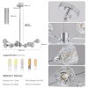 Modern Crystal Chandeliers, 9 Lights Chrome Chandelier for Living Room Bedroom, Dining Room Chandelier Over Table