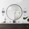 Resin Imitation Marble Texture Wall Light with Black Iron Metal Frame,Set of 2,Elegant Lighting Fixtures for Hallways,Bathrooms
