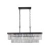 Chandeliers,Rectangular Crystal Chandelier Adjustable,E12 Modern Industrial Crystal Lights