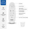 YUHAO 28 in. Integrated LED Kid's Room Matte White Ceiling Fans with Light Kit and Remote Control
