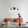 Wall Sconces Set of 3 with Clear Glass Shade,Modern Wall Sconce