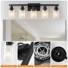 (Same as W1340P197622/L001010-B5) 5-Lights Farmhouse Vanity Lights Fixture Rustic Bathroom Light Fixture Bathroom Sconce (Without Bulbs)