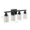 (Same as W1340P197620/L001010-B4) 4-Lights Farmhouse Vanity Lights Fixture Rustic Bathroom Light Fixture Bathroom Sconce (Without Bulbs)