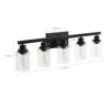 (Same as W1340P197622/L001010-B5) 5-Lights Farmhouse Vanity Lights Fixture Rustic Bathroom Light Fixture Bathroom Sconce (Without Bulbs)