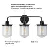Wall Sconces Set of 3 with Clear Glass Shade,Modern Wall Sconce