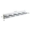Modern 5-Light LED Vanity Light Fixture - Chrome Finish with Acrylic Light Shades - Energy-Efficient Bathroom Wall Sconce - Dimmable, 37-Inch Length