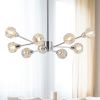 Modern Crystal Chandeliers, 9 Lights Chrome Chandelier for Living Room Bedroom, Dining Room Chandelier Over Table