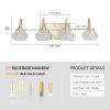 Modern Crystal Bathroom Vanity Light, 4-Light Golden Wall Sconce with Clear Glass Shade, Elegant Wall Mount Lighting for Bathroom, Powder Room