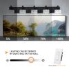 Modern 5-Light Matte Black LED Vanity Light Fixture with Crystal Glass Shades, Bathroom Wall Sconce for Elegant and Contemporary Home Decor