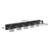 Modern 6-Light Matte Black LED Vanity Light Fixture with Crystal Glass Shades, Bathroom Wall Sconce for Elegant and Contemporary Home Decor