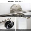 Modern 4-Light Vanity Wall Sconce, Brushed Nickel Finish with Frosted Glass Shades for Bathroom or Hallway Lighting (No Bulbs)