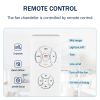52'' Crystal Shade Ceiling Fan Lamp With Remote Control 3 Speed (High, Mid, Low) , 5 Reversible Blades for Living Room, Dining Room, Bedroom