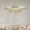 (Same as W1340120181/L5021) 8-Light 23.6" Wide Crystal Waterfall Chandelier (Bulb Not Included)