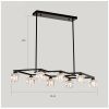 Matte Black Crystal Chandelier for Dining Room