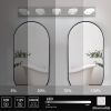 Modern 5-Light LED Vanity Light Fixture - Chrome Finish with Acrylic Light Shades - Energy-Efficient Bathroom Wall Sconce - Dimmable, 37-Inch Length