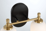 Vortex Two Lights Vanity in Traditional Style for Over Bathroom Mirror Wall Sconce 12.25"W √ó 10.125"H √ó 5.5"E With White Frosted Glass