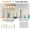 Modern 8-Light Vanity Wall Sconce, Brushed Nickel Finish with Frosted Glass Shades for Bathroom or Hallway Lighting (No Bulbs)