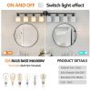 Modern 8-Light Vanity Bathroom Mirror Light, Frosted White Glass with Black Iron Frame, Contemporary Wall Sconce for Bedroom, Bathroom