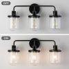 Wall Sconces Set of 3 with Clear Glass Shade,Modern Wall Sconce