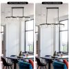 Matte Black Crystal Chandelier for Dining Room