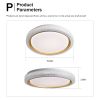 LED Flush Mount Ceiling Light Fixture, 19.69in 36W,3600LM, 5 CCT Colors 2700K 3000K 3500K 4000K 5000K