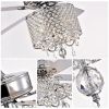 52'' Classical Crystal Ceiling Fan Lamp 3 Speed Hand Pull Chain (High, Mid, Low), 5 Reversible Blades for Living Room, Dining Room, Bedroom