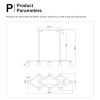 Matte Black Crystal Chandelier for Dining Room