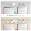 Brushed Nickel Finish Vintage Crystal Vanity Light - Elegant 5-Light Bathroom Mirror Fixture with Clear Glass Shades (No Bulbs)