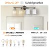 Modern 4-Light Vanity Wall Sconce, Brushed Nickel Finish with Frosted Glass Shades for Bathroom or Hallway Lighting (No Bulbs)